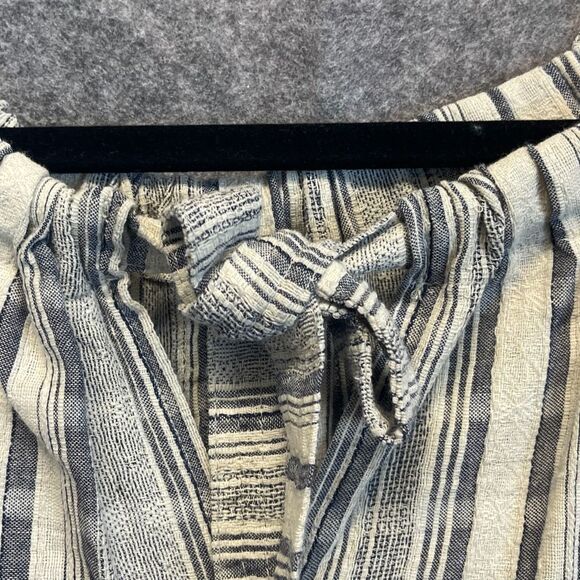 NWT HOPE AND HARLOW Shift Dress Women's Size 10 Pale Blue Cream Striped Halter - Picture 13 of 15